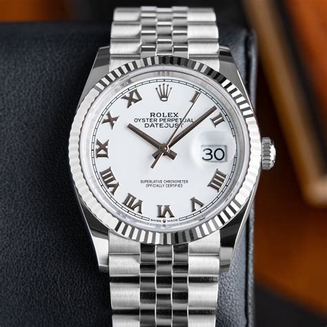 rolex datejust 36 mm white dial|vintage rolex datejust 36mm.